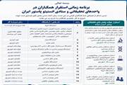 برنامه زمانی استقرار همکاران در واحدهای تحقیقاتی و ستادی انستیتو پاستور ایران