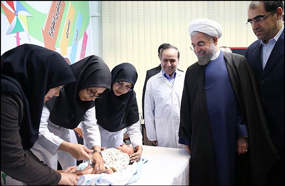 افتتاح پروژه واکسن های جدید توسط رییس جمهوری وقت، دکتر حسن روحانی، سال 1393